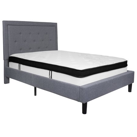 Flash Furniture Full Platform Bed Set, Gray SL-BMF-26-GG
